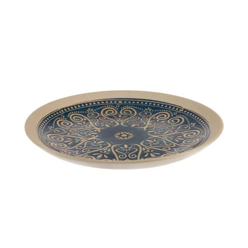 Karaca Karaca Eternal Dark Blue Serving Plate 25cm | 153.03.06.2272 - Home & Kitchen - Lebanon
