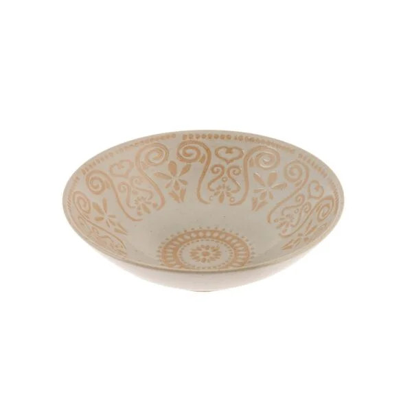 Karaca Karaca Eternal Beige Porcelain Dinner Plate 600ML – 18x18x5.5cm | 153.03.06.2260 - Home & Kitchen - Lebanon