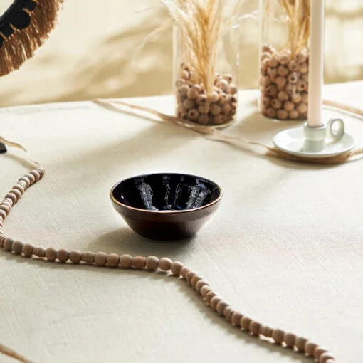 Karaca Karaca Calvin Ceramic Bowl Black 14cm | 153.09.01.2692 - Home & Kitchen - Lebanon
