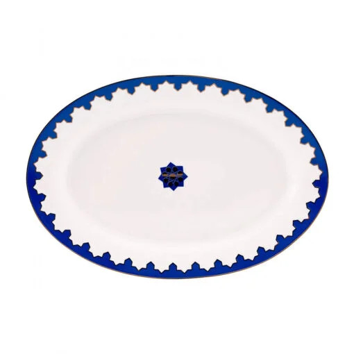 Karaca Karaca Larache Oval Ceramic Platter 30,5cm | 153.03.07.7307 - Home & Kitchen - Lebanon