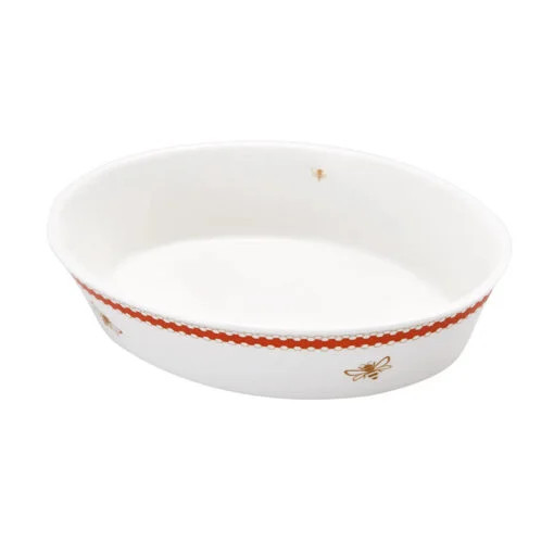 Karaca Karaca Bumblebee Oval Oven Dish 21.5cm | 153.03.07.7398 - Home & Kitchen - Lebanon