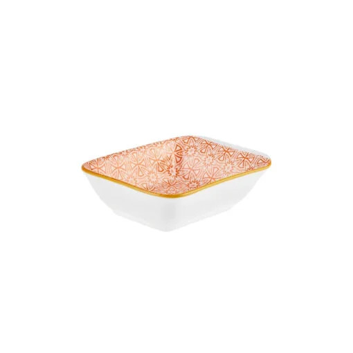 Karaca Karaca Floral Organe Rectangle Snack-Saucer Bowl 11cm | 153.03.08.2993 - Home & Kitchen - Lebanon