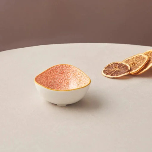 Karaca Karaca Floral Organe Triangle Snack Bowl 10cm | 153.03.08.2989 - Home & Kitchen - Lebanon