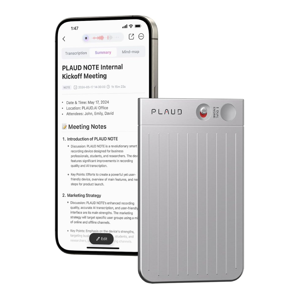 PLAUD PLAUD Note 64GB AI Voice Recorder - Silver | NB-100 - Other - Lebanon