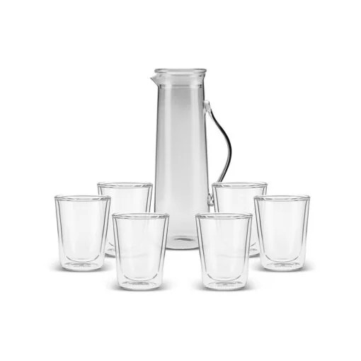 Karaca Karaca Colmar 7Pcs Water Set – 2L Jug, 6Pcs Glasses 330ML | 153.09.01.0645 - Home & Kitchen - Lebanon