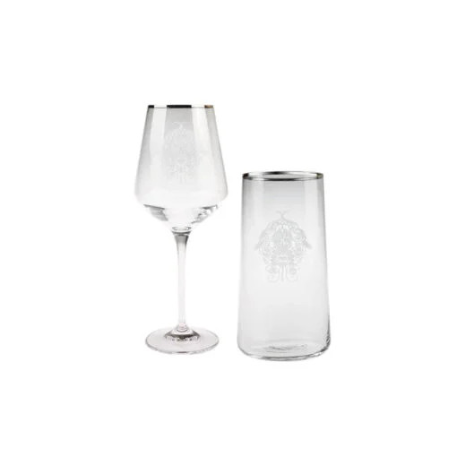 Karaca Karaca Tokio 24Pcs Gold Glass, 12 Soft Drink Glass 15cm – 540ML + 12 Glasses 23.5cm – 390ML | 153.03.08.1645 - Home & Kitchen - Lebanon