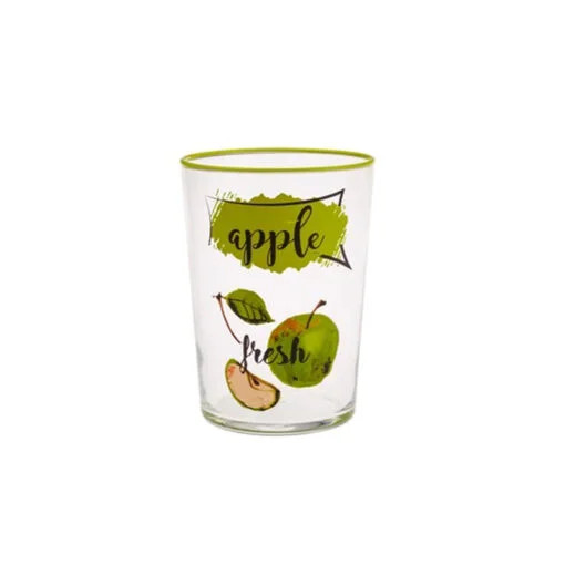 Karaca Karaca Apple Beverage Glass, 12cm – 510ML | 153.03.08.1505 - Home & Kitchen - Lebanon