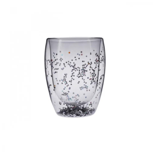 Karaca Karaca Pia Silver Star Water Glass 350ML | 153.03.08.2433 - Home & Kitchen - Lebanon