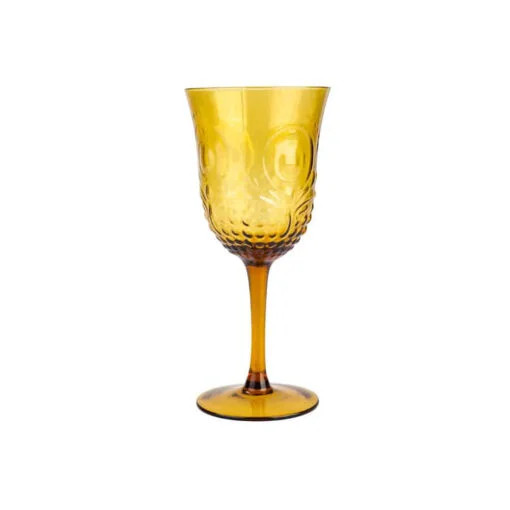 Karaca Karaca Camila Wine Glass Amber, 16.5cm | 153.03.08.0227 - Home & Kitchen - Lebanon