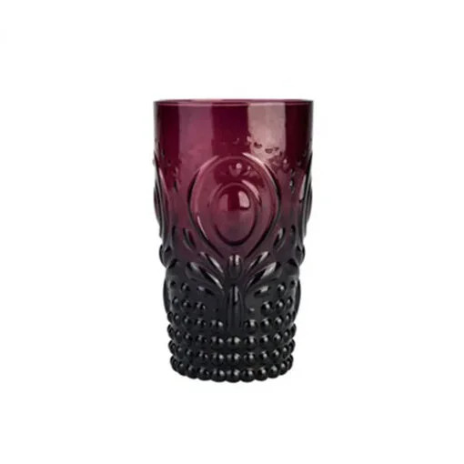 Karaca Karaca Camila Purple Soft Drink Glass, 10cm | 153.03.08.0230 - Home & Kitchen - Lebanon