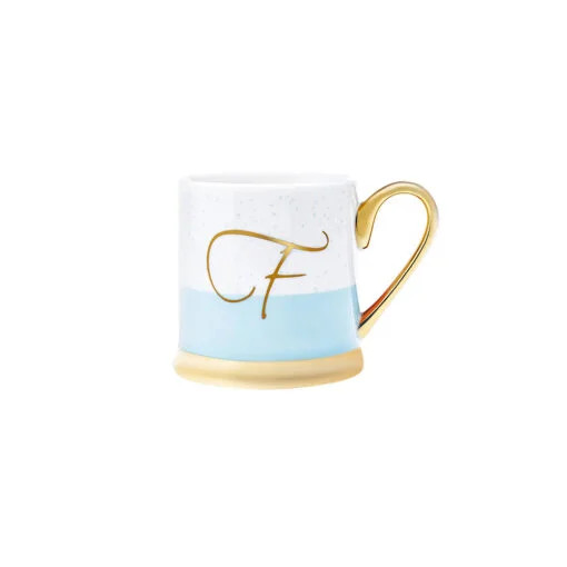 Karaca Karaca Porcelain 330ML Mug With Letter F | 153.03.06.1613 - Home & Kitchen - Lebanon
