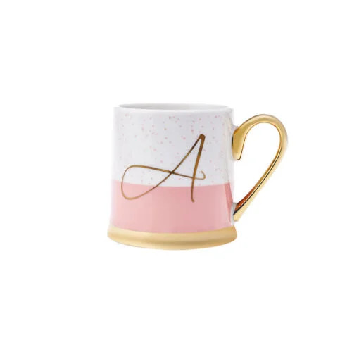 Karaca Karaca Porcelain 330ML Mug With Letter L | 153.03.06.1619 - Home & Kitchen - Lebanon