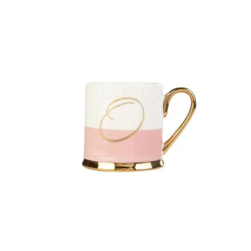 Karaca Karaca Porcelain 330ML Mug With Letter O | 153.03.06.1622 - Home & Kitchen - Lebanon