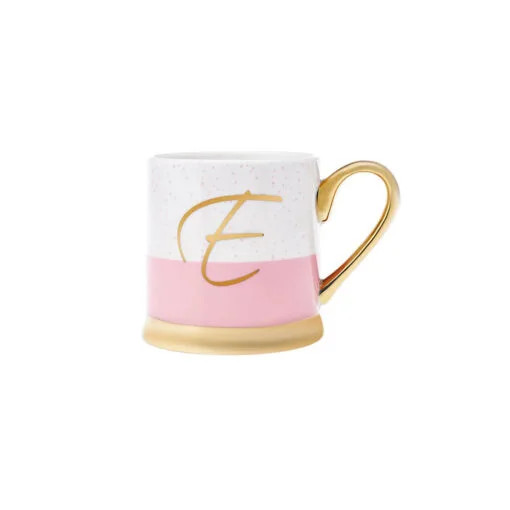 Karaca Karaca Porcelain 330ML Mug With Letter E Mug | 153.03.06.1612 - Home & Kitchen - Lebanon