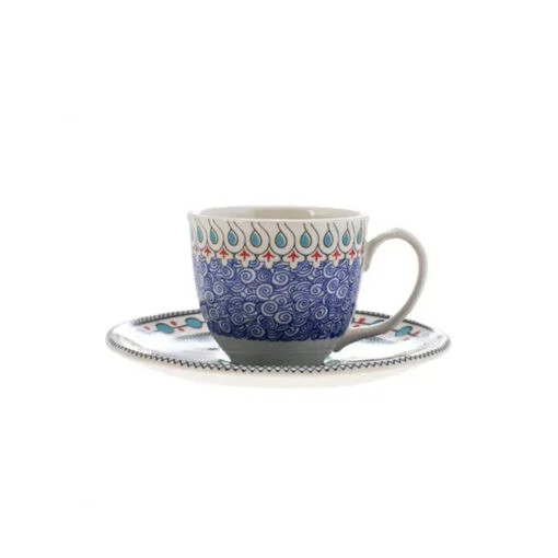 Karaca Karaca Mai Seljuk Series Mai Seljuk Series Set of 2 Coffee Cups | 153.03.07.9018 - Home & Kitchen - Lebanon