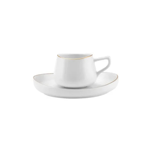 Karaca Karaca Streamline Hole Coffee Cup Set of 6, 80ML | 153.03.06.8329 - Home & Kitchen - Lebanon