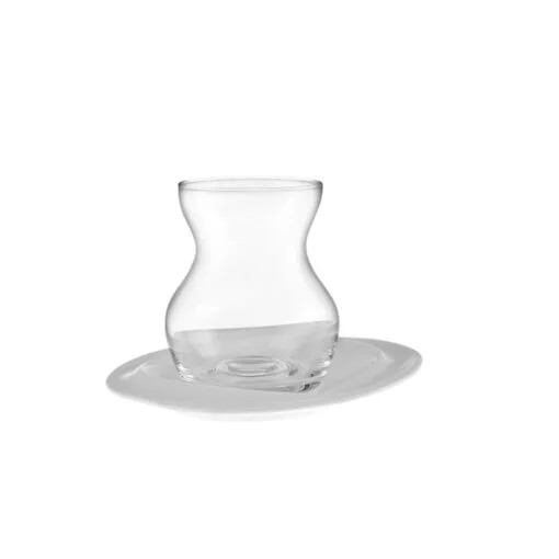 Karaca Karaca Circle Set of 6 Glass Tea Cups 165ML | 153.09.01.0413 - Home & Kitchen - Lebanon