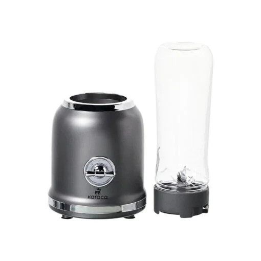 Karaca Karaca Retro Personal Smoothie Blender, 0.6L – 300W Grey |153.03.06.2451 - Home & Kitchen - Lebanon
