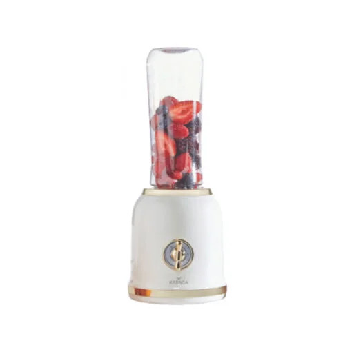 Karaca Karaca Retro Personal Smoothie Blender, 0.6L – 300W, Cream | 153.03.06.2449 - Home & Kitchen - Lebanon