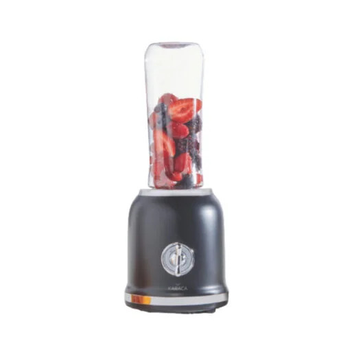 Karaca Karaca Retro Personal Smoothie Blender, 0.6L – 300W, Black | 153.03.06.2450 - Home & Kitchen - Lebanon
