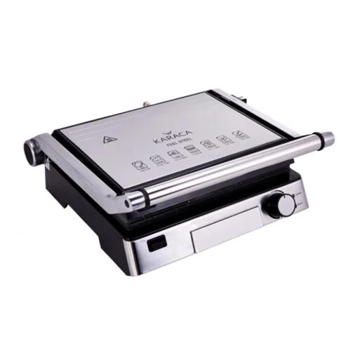 Karaca Karaca Biogranite Grill And Toaster Inox 2000W Stainless Steel 6 Slice Capacity | 153.06.11.0448 - Home & Kitchen - Lebanon