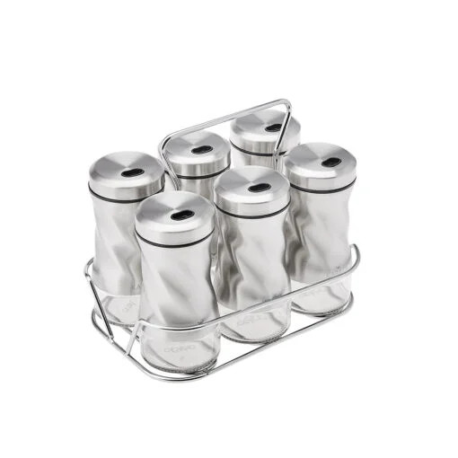 Karaca Karaca Tottori Inox 7Pcs Rectangular Spice Set | 153.03.06.4729 - Home & Kitchen - Lebanon