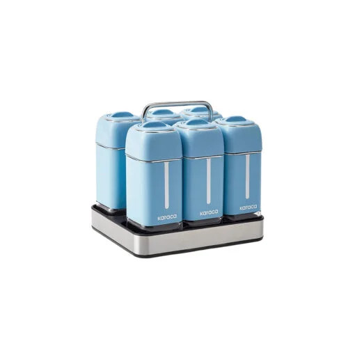 Karaca Karaca Horizon 7Pcs Square Glass Spice Set | 153.03.06.8363 - Home & Kitchen - Lebanon