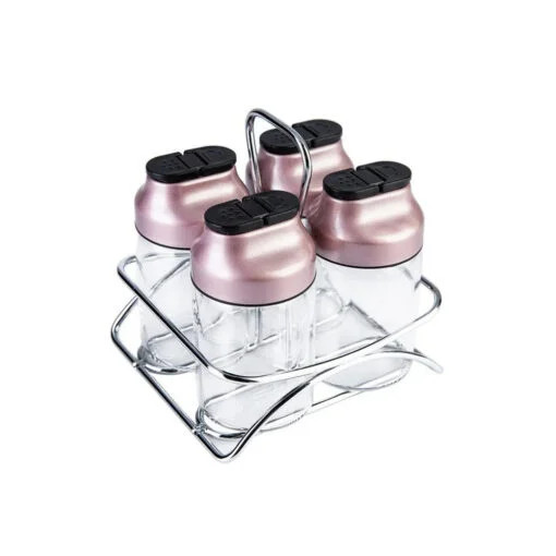 Karaca Karaca Dimple Rose Gold 5Pcs Spice Set | 153.03.06.1682 - Home & Kitchen - Lebanon