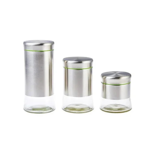 Karaca Karaca Mate 3 Glass Storage Container 400ML – 600ML – 850ML | 153.03.06.5260 - Home & Kitchen - Lebanon