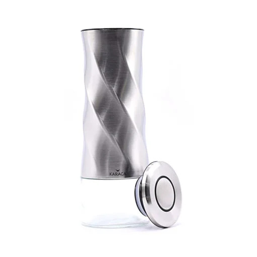 Karaca Karaca Tottori Inox Vacuum Glass Storage Container XL | 153.03.06.4723 - Home & Kitchen - Lebanon