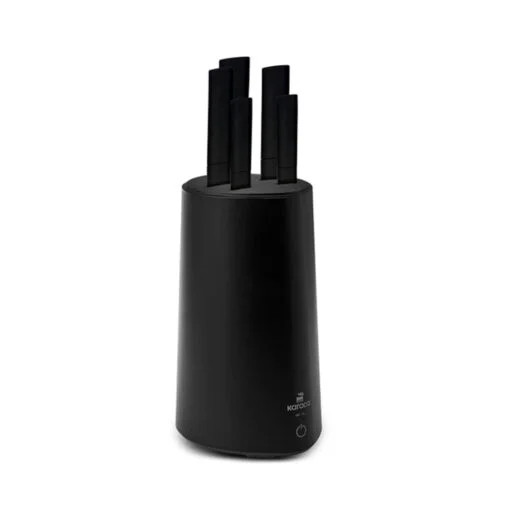 Karaca Karaca Meister Sterilizer Stand Knife Set Black UV Light Wave + 253.7nm Ozone Sterilization | 153.03.08.2211 - Home & Kitchen - Lebanon