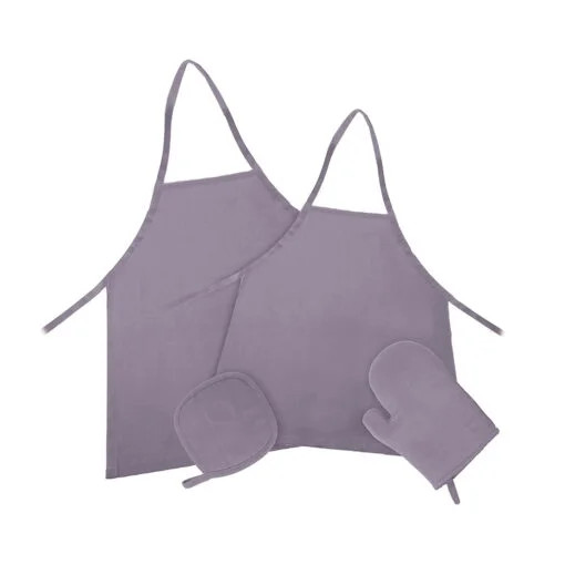 Karaca Karaca Home Pinny Grey 4Pcs Kitchen Apron Set | 200.18.01.0441 - Home & Kitchen - Lebanon