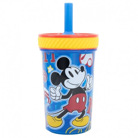 Disney Disney Stor Drop Safe Silicone Straw PP Tumbler 370ml Mickey Mouse Cool | 74387 - Computers & Tech - Lebanon