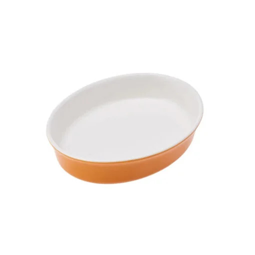 Karaca Karaca Lyra Orange Oval Oven Dish 25cm | 153.03.06.5500 - Home & Kitchen - Lebanon