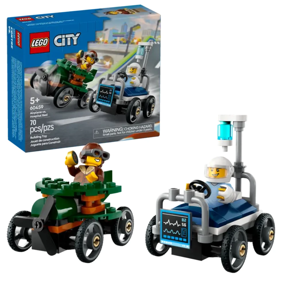 LEGO 60459 Airplane vs. Hospital Bed Race Car Pack