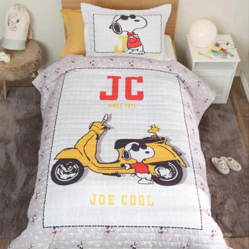 Karaca Karaca Peanuts Home Joe Cool Beige Single Bedspread | 203.01.01.0055 - Home & Kitchen - Lebanon