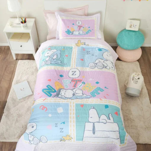 Karaca Karaca Peanuts Home Nap Time Lilac Single Bedspread | 203.01.01.0056 - Home & Kitchen - Lebanon