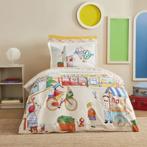 Karaca Karaca Home Young Paris Single Duvet Cover Set | 200.13.01.0034 - Home & Kitchen - Lebanon