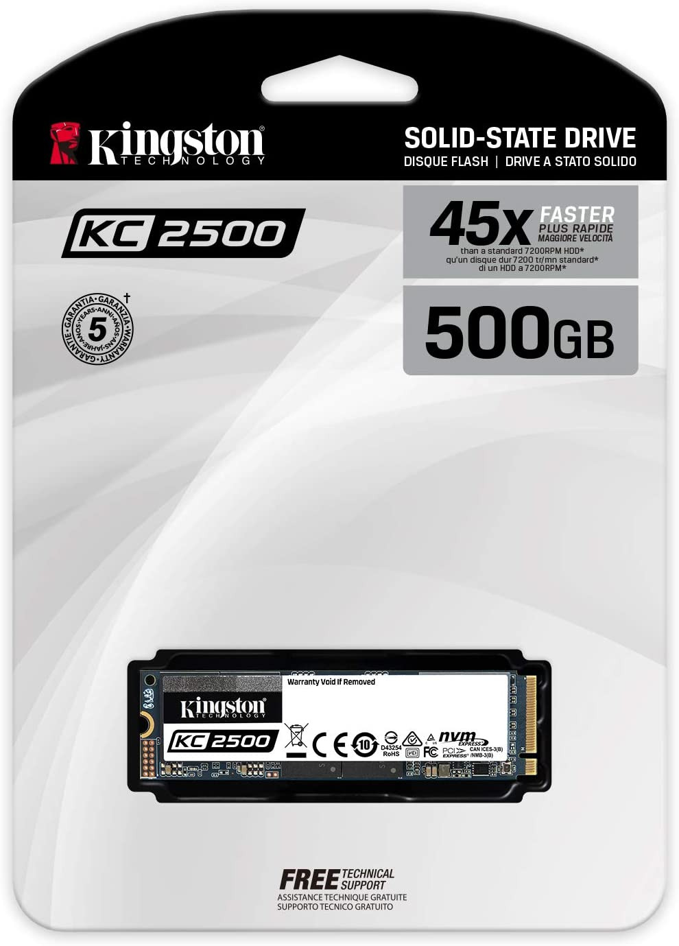 Kingston KINGSTON KC2500 M.2 2280 NVME 2.5" 500GB SSD | SKC2500M8/500G - Computers & Tech - Lebanon