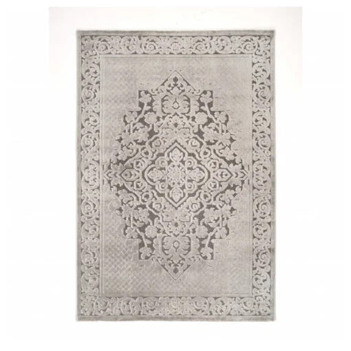 Karaca Karaca Home Cashmere Carpet 7-24 Queen Diana Grey 160x230cm | 210.03.03.0205 - Home & Kitchen - Lebanon