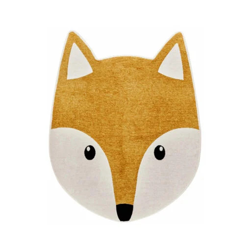 Karaca Karaca Cashmere Carpet Nature Lover Recyclable Lovely Friends Fox 120x120cm | 210.01.01.0003 - Home & Kitchen - Lebanon