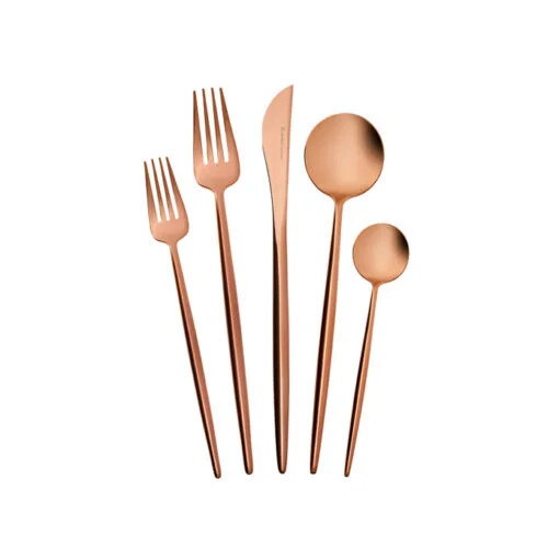 Karaca Karaca Jupiter 60Pcs Cutlery Set With Box, Rose Gold | 153.03.08.1920 - Home & Kitchen - Lebanon