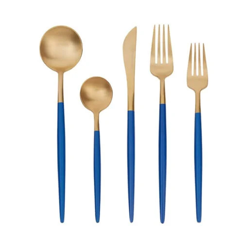 Karaca Karaca Cutlery Set 60Pcs New Lydia, Blue | 153.03.08.0633 - Home & Kitchen - Lebanon