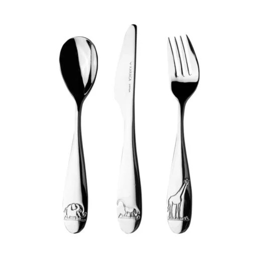 Karaca Karaca Zoo 3Pcs Child Cutlery Set With Box | 153.03.07.8458 - Home & Kitchen - Lebanon