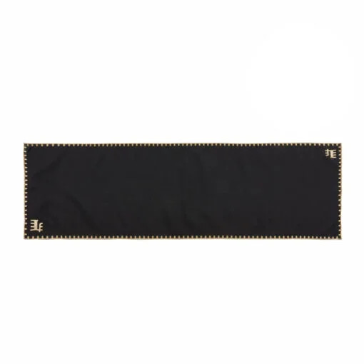 Karaca Karaca Home Core 50th Year Runner Black-Gold 32x48cm | 300.22.02.0988 - Home & Kitchen - Lebanon