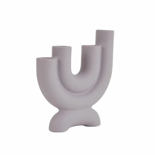 Karaca Karaca Home Martina 4 Decorative Candlestick Lilac | 300.23.01.0520 - Home & Kitchen - Lebanon