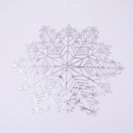 Karaca Karaca Home Snow Flake 2Pcs PVC American Service Silver 38cm | 300.21.02.0591 - Home & Kitchen - Lebanon