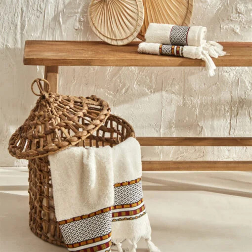 Karaca Karaca Home Arslantepe Jacquard 3Pcs Towels Set | 200.20.01.0019 - Home & Kitchen - Lebanon
