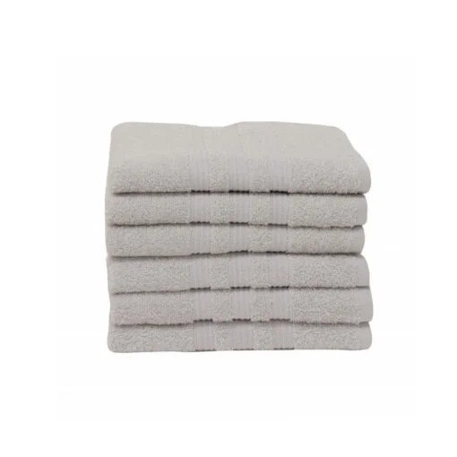 Karaca Karaca Home Road 100% Cotton 6Pcs Face Towels Set 50x90cm Grey | 200.21.01.0739 - Home & Kitchen - Lebanon