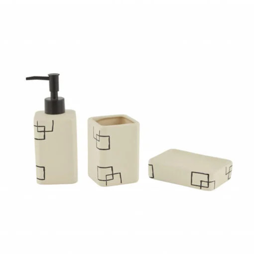 Karaca Karaca Home Shape 3Pcs Bathroom Set | 300.23.01.0210 - Home & Kitchen - Lebanon
